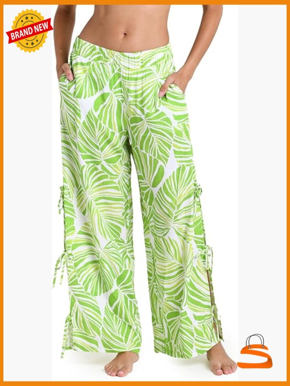 Palazzo Pant Swimsuit Cover Up Wide Leg Beach Pants